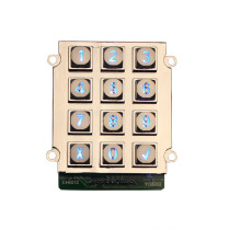 High quality 3x4 matrix illuminated keypads for telephone booth indoor access control system